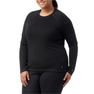 Image of Women's Smartwool Classic Thermal Base Layer Plus Top 2023 - X2X-Large in Gray size 3X-Large