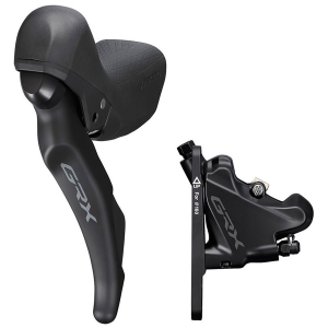 Image of Shimano GRX RX600 11-Speed Shift/Disc Brake Levers 2023 in Black size Front/2 Speed