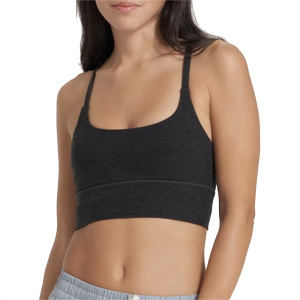 Image of Women's Vuori Elevation Bra 2023 in Black size X-Small | Elastane/Suede/Polyester