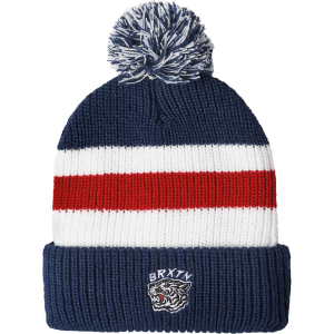 Image of Brixton Kit Pom Beanie Hat 2022 in Blue | Acrylic