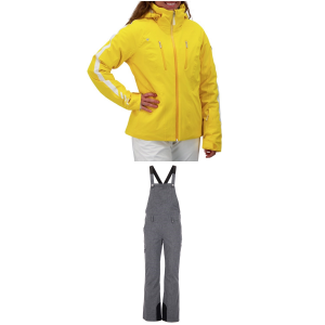 Image of Women's Obermeyer Nova Jacket 2022 - 6 Yellow Package (6) + 2 Insulated in Charcoal size 6/2 | Polyester