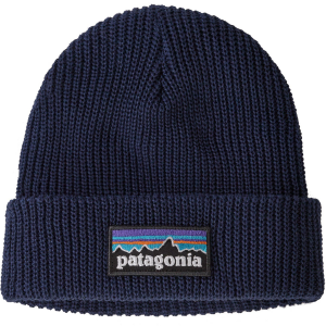 Image of Kid's Patagonia Logo Beanie Hat 2025 in Blue | Polyester