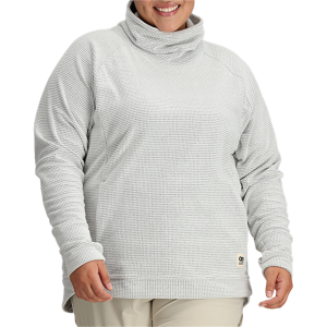 Women's Outdoor Research Trail Mix Cowl Plus Pullover 2023 - X2X-Large in White size 3X-Large | Polyester