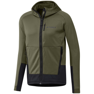 Adidas Terrex Tech Fleece Hooded Jacket Men's 2023 Green size Large | Elastane/Polyester