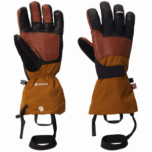 Mountain Hardwear High Exposure GORE-TEX Gloves 2024 in Brown size Medium | Nylon/Leather