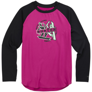Kid's Burton Base Layer Tech T-Shirt 2023 Pink in Black size X-Large | Spandex/Cotton/Polyester