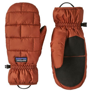 Image of Patagonia Nano Puff Mittens 2025 in Khaki size X-Small | Polyester