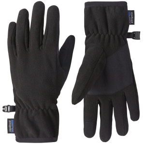 Kid's Patagonia Synch Gloves 2025 in Black size Medium | Nylon/Suede/Polyester