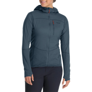 Women's Rab(R) Ascendor Summit Hoodie 2024 in Blue size X-Large | Acrylic/Elastane/Polyester