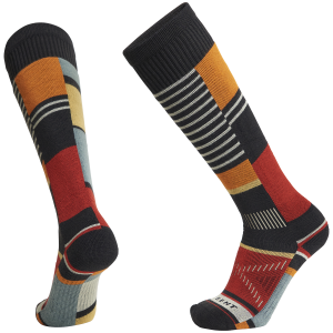 Image of Le Bent Oaken Full Cushion Snow Socks 2025 in Black size Large | Wool/Bamboo