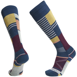 Image of Women's Le Bent Oaken Full Cushion Snow Socks 2025 in Blue size Large | Wool/Bamboo