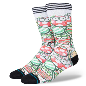 Stance Ornament Kevin Lyons Socks 2022 in White size Large | Polyester