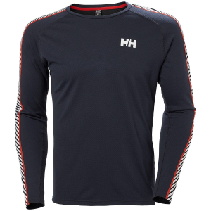 Image of Helly Hansen Lifa Active Stripe Crew Top Men's 2024 in Green size Small | Polyester