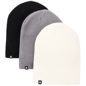 Image of Burton Recycled DND Beanie Hat 3 Pack 2025 in Black | Polyester