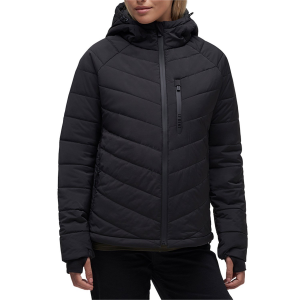 Women's Le Bent Genepi Wool Insulated Hooded Jacket 2023 in Black size X-Small | Nylon/Spandex/Wool