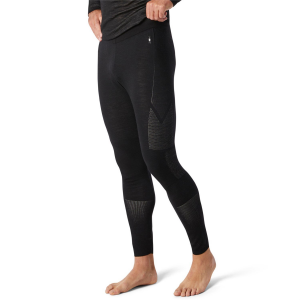 Image of Smartwool Intraknit Thermal Base Layer Bottoms Men's 2025 in Black size Large | Wool/Elastane/Polyester