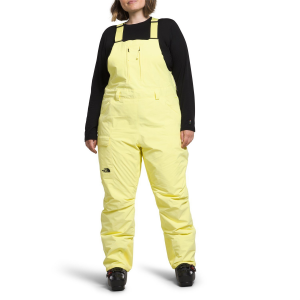 Image of Women's The North Face Freedom Insulated Plus Bibs 2024 - X2X-Large in Yellow size 3X-Large | Nylon/Polyester