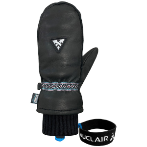 Women's Auclair Oh My Deer Mittens 2024 in Black size Medium | Leather
