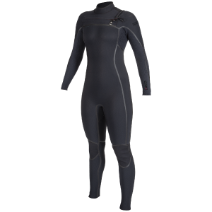 Image of Women's O'Neill 4/3+ Hyperfreak Fire Chest Zip Wetsuit 2024 in Black size 8