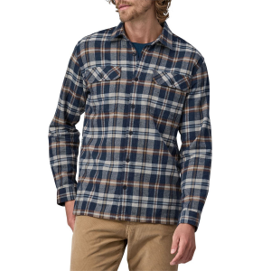Patagonia Midweight Long-Sleeve Fjord Shirt Men's 2023 Blue in Navy size Small | Cotton