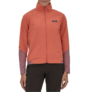 Women's Patagonia R1 CrossStrata Jacket 2023 Orange in Coral size 2X-Large | Spandex/Polyester