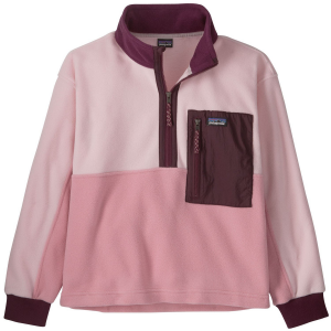 Image of Kid's Patagonia Microdini 1/2 Zip Pullover Fleece 2024 in Pink size Medium | Nylon/Polyester