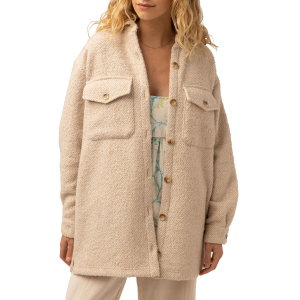 Women's Rhythm Alaska Longline Shacket 2023 Khaki Jacket size Medium | Wool/Polyester