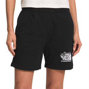 Women's The North Face IWD Vintage Logo Fleece Shorts 2023 in Black size Small | Cotton/Polyester