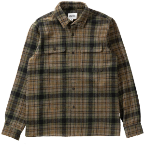 Rhythm Check Long-Sleeve Shirt Men's 2023 in Brown size Small | Wool/Polyester