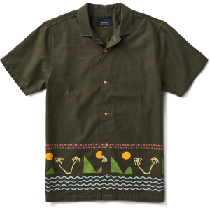 Roark Gonzo Island Time Shirt Men's 2023 Green size Small | Cotton