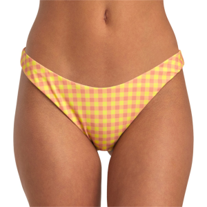 Women's RVCA Sunkissed Skimpy French Bikini Bottom 2023 in Orange size Large | Elastane/Polyester