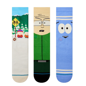 Image of Stance South Park Box Set Socks 2023 in Blue size Medium | Nylon/Cotton/Elastane