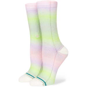 Image of Women's Stance Good Days Crew Socks 2023 in Green size Medium | Nylon/Cotton/Elastane