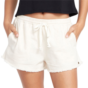 Women's Volcom Strutin Stone Shorts 2023 in White size X-Large | Cotton