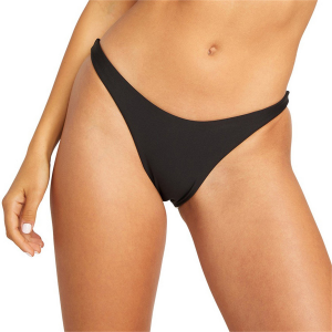 Women's Volcom Simply SeaMedium/Largeess Skimpy Bikini Bottom 2023 in Black | Elastane/Polyester