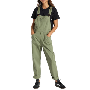 Women's Brixton Costal Overalls 2023 Green Pant size X-Small | Cotton