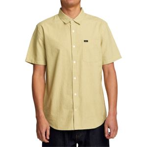 RVCA Visions Stripe Short-Sleeve Shirt Men's 2023 White size Small | Cotton