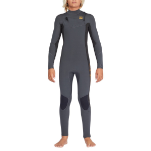 Kid's Billabong 3/2 Absolute Chest Zip Wetsuit Boys' 2022 in Gray size 12 | Nylon/Polyester/Neoprene