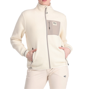 Women's Kari Traa Rothe Midlayer Plus Fleece Jacket 2023 - X2X-Large White size 3X-Large | Elastane/Polyester