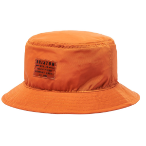 Brixton Vintage Nylon Packable Bucket Hat 2023 in Orange size Small/Medium | Nylon/Rubber