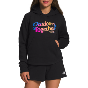 Kid's The North Face Camp Fleece Pullover Hoodie Girls' 2023 Black in Blue size Small | Cotton/Polyester