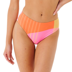 Women's Rip Curl Day Break Mid Rise Good Bikini Bottoms 2023 Pink size X-Small | Lycra