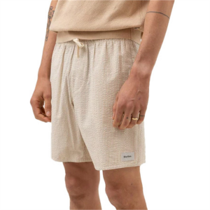 Rhythm Seersucker Stripe Jam Shorts Men's 2023 in White size 36" | Cotton