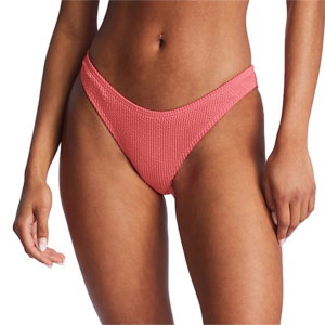 Women's Billabong Summer High Hike Bikini Bottom 2023 Pink in Coral size Small | Elastane/Polyester