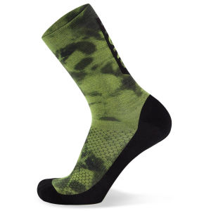 Image of MONS ROYALE Atlas Crew Print Sock Unisex 2023 Brown Socks size X-Large | Nylon/Wool/Elastane