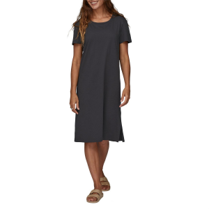 Women's Patagonia Regenerative Organic Certified Cotton T-Shirt Dress 2023 in Black size Small
