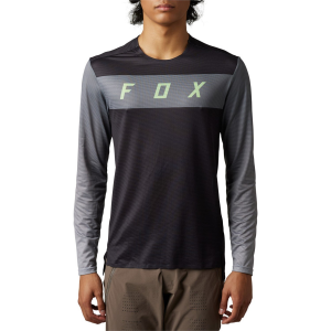 Image of Fox Racing Flexair Long-Sleeve Jersey 2023 in Black size Large | Elastane/Polyester