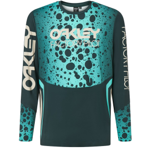 Oakley Maven RC Long-Sleeve Jersey 2023 in Green size Medium | Elastane/Polyester