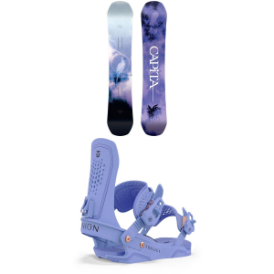 Women's CAPiTA Birds Of A Feather Snowboard 2024 - 154W Package (154W cm) + M Womens /Plastic in Blue size 154W/M | Polyester/Plastic