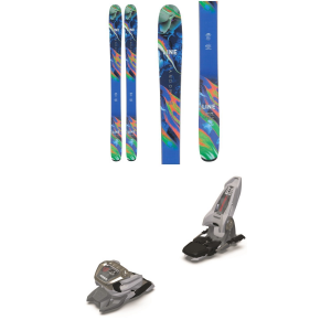 Women's Line Skis Pandora 104 Skis 2024 - 172 Package (172 cm) + 110 Adult Alpine Bindings in Black size 172/110